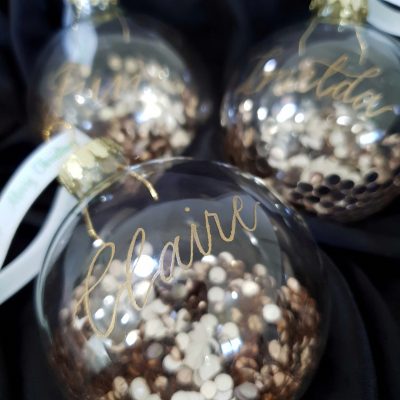 Creative Projects - Calligraphy on Christmas Baubles