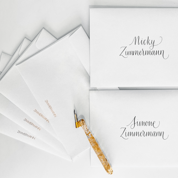 Corporate & Events Stationery - Envelope Addressing for the Zimmermann Team