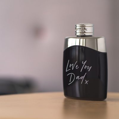 Creative Projects - Engraving on Montblanc Fragrance Bottles for Father's Day