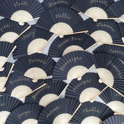Creative Projects - Calligraphy on Paper Fans